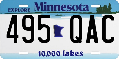 MN license plate 495QAC