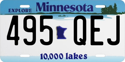MN license plate 495QEJ