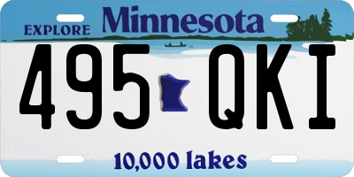 MN license plate 495QKI