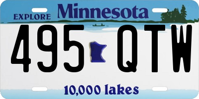 MN license plate 495QTW