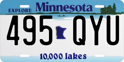MN license plate 495QYU