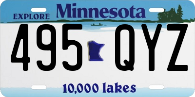 MN license plate 495QYZ