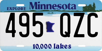 MN license plate 495QZC