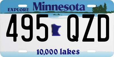 MN license plate 495QZD