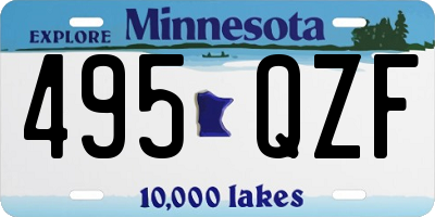 MN license plate 495QZF