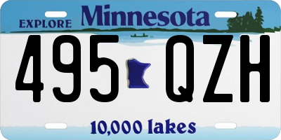 MN license plate 495QZH
