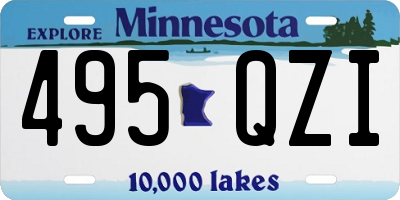 MN license plate 495QZI