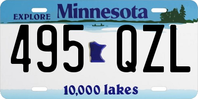 MN license plate 495QZL