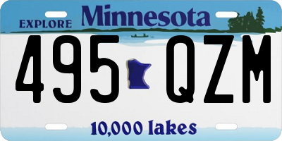 MN license plate 495QZM