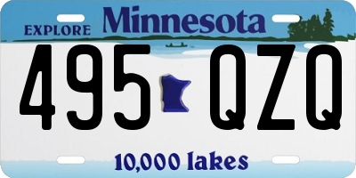 MN license plate 495QZQ