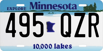 MN license plate 495QZR