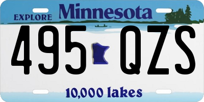 MN license plate 495QZS