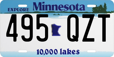 MN license plate 495QZT