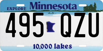 MN license plate 495QZU