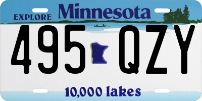 MN license plate 495QZY
