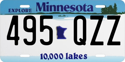 MN license plate 495QZZ