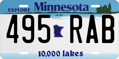 MN license plate 495RAB