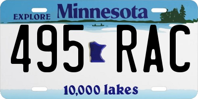 MN license plate 495RAC