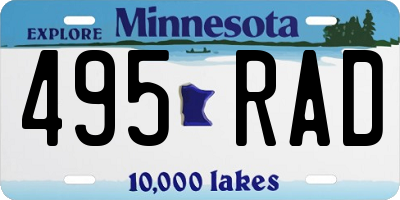 MN license plate 495RAD