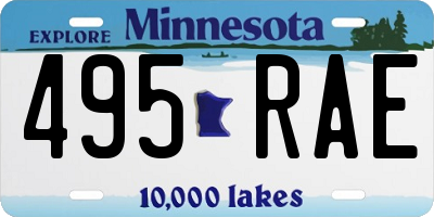 MN license plate 495RAE