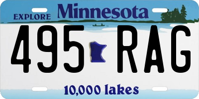MN license plate 495RAG