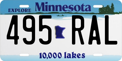 MN license plate 495RAL