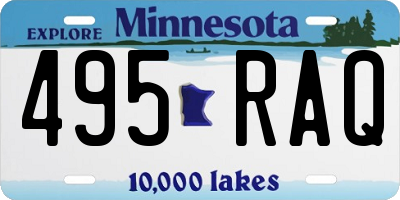 MN license plate 495RAQ