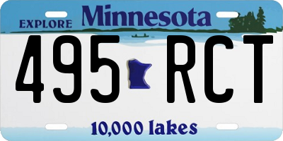 MN license plate 495RCT