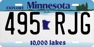 MN license plate 495RJG