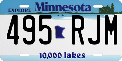 MN license plate 495RJM