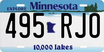 MN license plate 495RJO