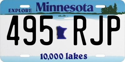 MN license plate 495RJP