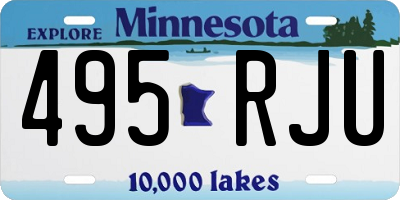 MN license plate 495RJU