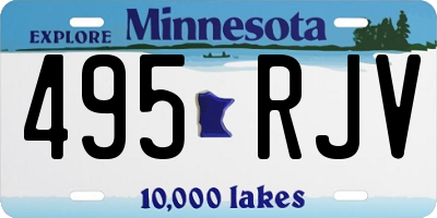 MN license plate 495RJV