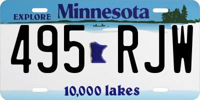 MN license plate 495RJW