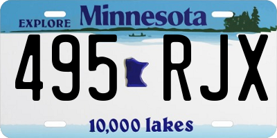 MN license plate 495RJX