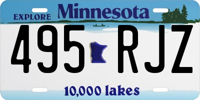 MN license plate 495RJZ
