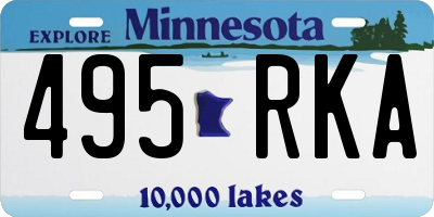 MN license plate 495RKA