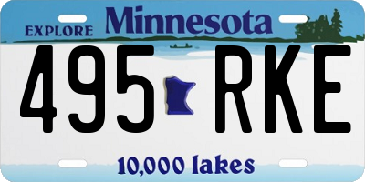MN license plate 495RKE