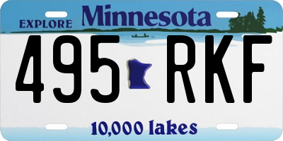 MN license plate 495RKF