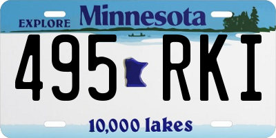 MN license plate 495RKI