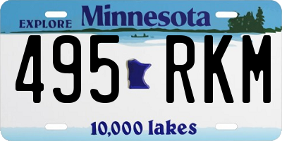MN license plate 495RKM