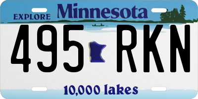 MN license plate 495RKN