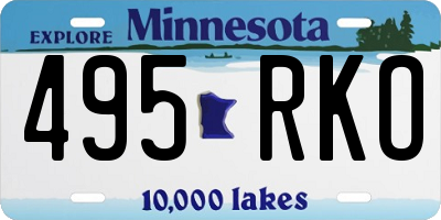 MN license plate 495RKO