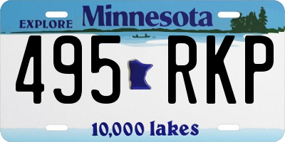 MN license plate 495RKP