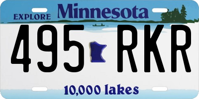 MN license plate 495RKR