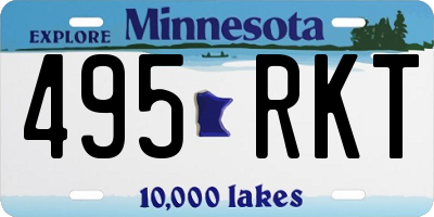 MN license plate 495RKT