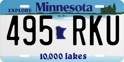MN license plate 495RKU