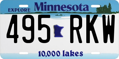 MN license plate 495RKW