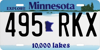 MN license plate 495RKX